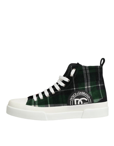 Dolce & Gabbana Multicolor DG Logo Men High Top Sneakers Shoes