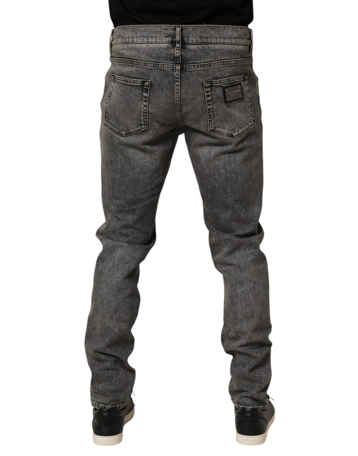 Dolce & Gabbana Gray Cotton Stretch Slim Fit Men Denim Jeans