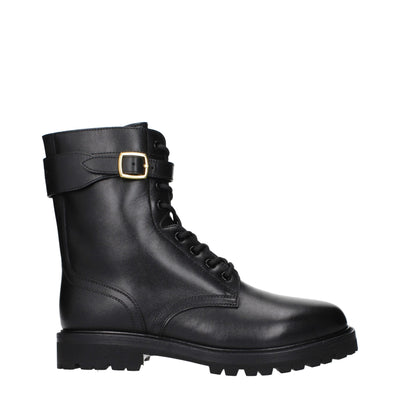 Celine Black Leather Ankle Boots
