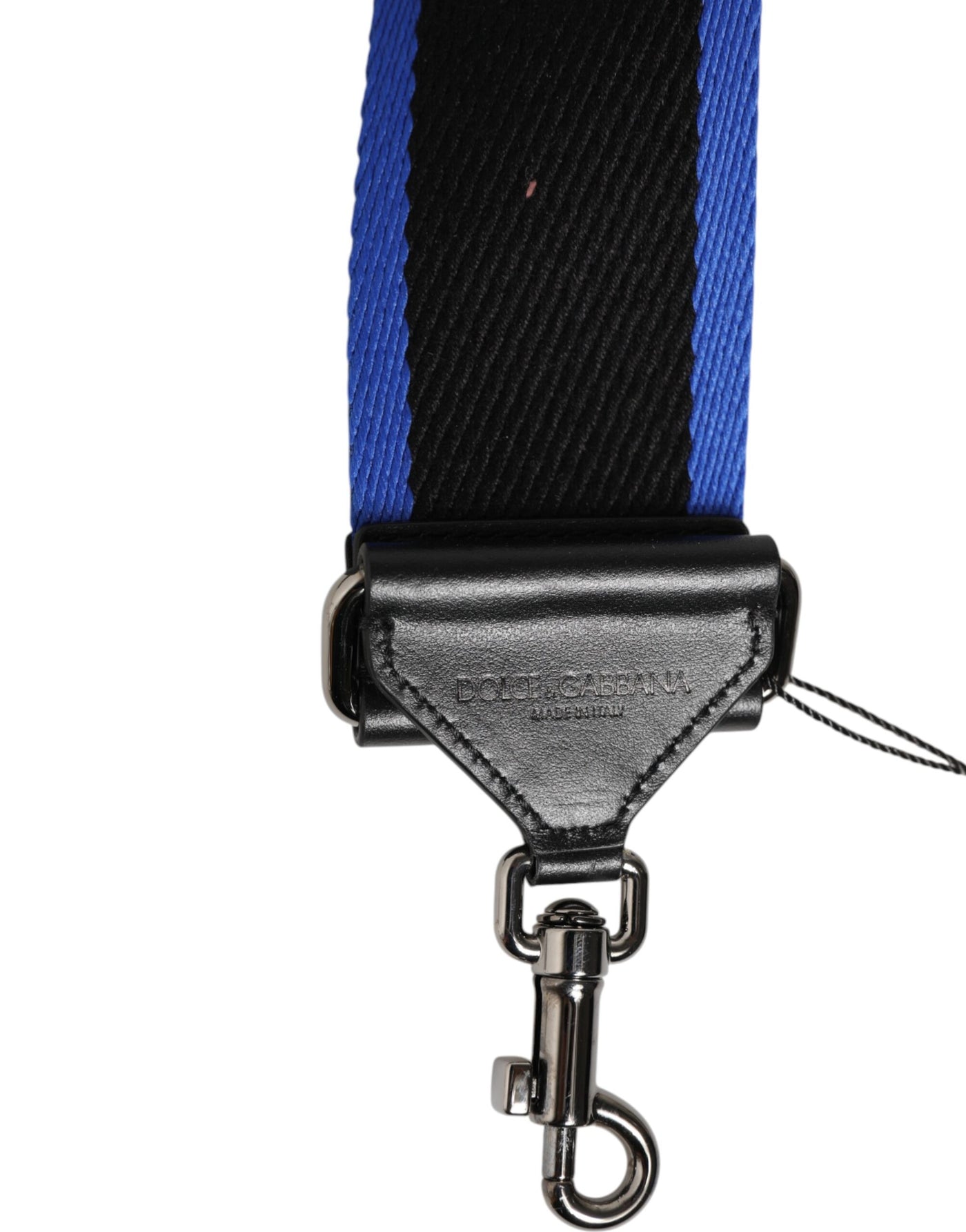 Dolce & Gabbana Black Blue Colorful Lettering Bag Handle Shoulder Strap