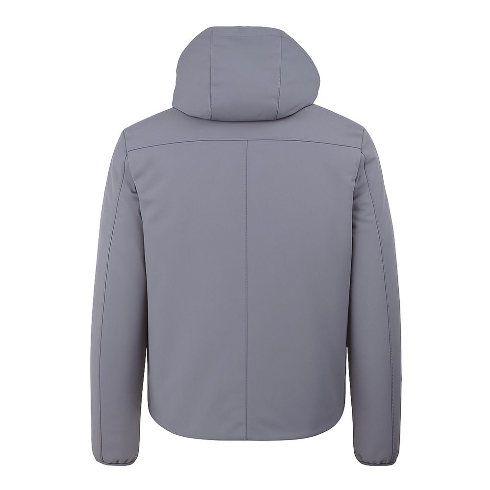 Yes Zee Gray Nylon Jackets & Coat