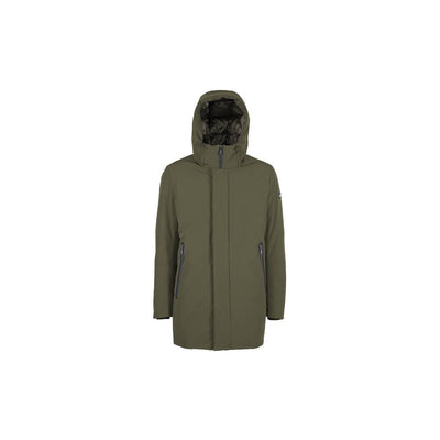 Yes Zee Green Nylon Jackets & Coat