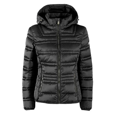 Yes Zee Black Polyester Jackets & Coat