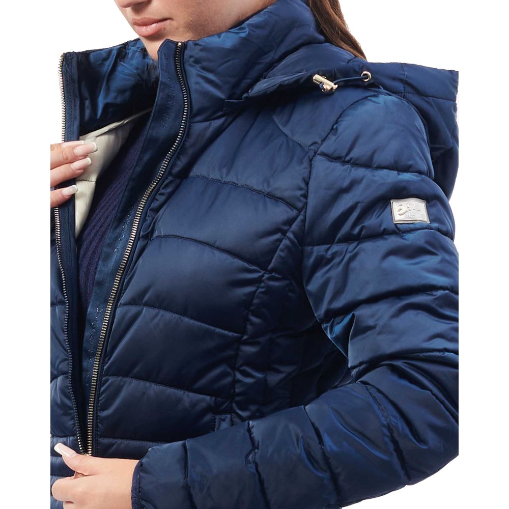 Yes Zee Blue Polyester Jackets & Coat