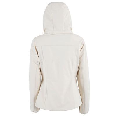 Yes Zee White Nylon Jackets & Coat