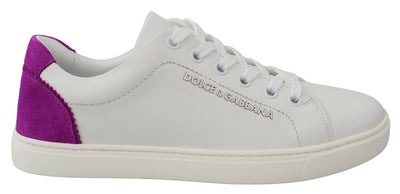 Dolce &amp; Gabbana witte suède lage sneakers