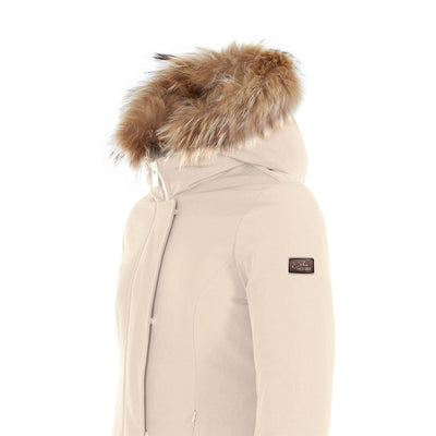 Yes Zee White Nylon Jackets & Coat