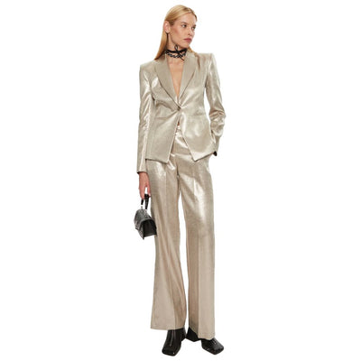 Patrizia Pepe Yellow Polyester Blazer