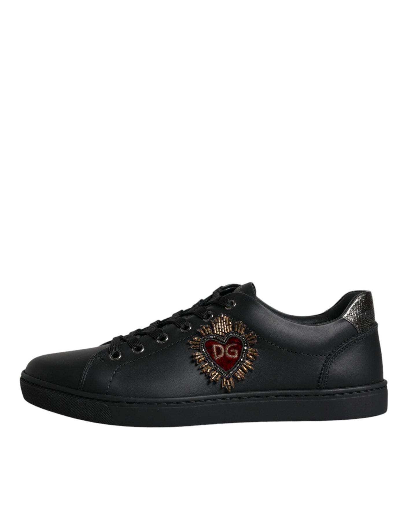 Dolce &amp; Gabbana Zwarte London Sacred Heart Heren Sneakers Schoenen