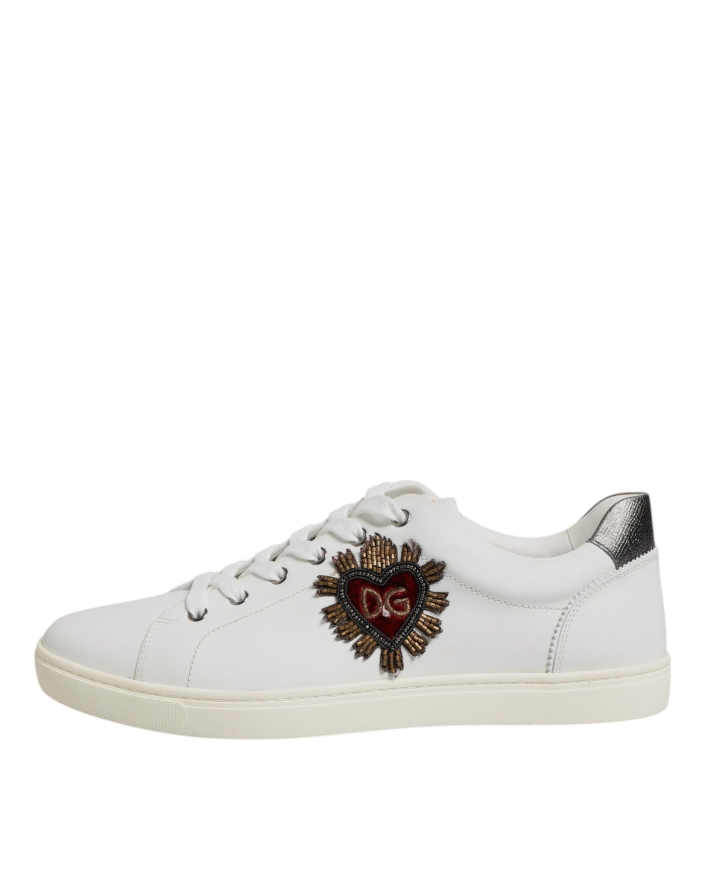 Dolce &amp; Gabbana Witte Sacred Heart Lage Sneakers voor Heren