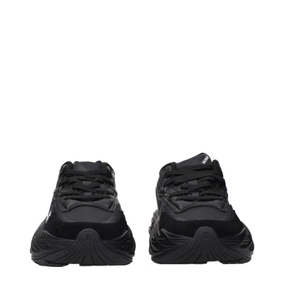 Balmain Black Leather Athletic Sneakers