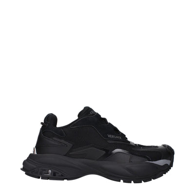 Versace Black Fabric Athletic Sneakers