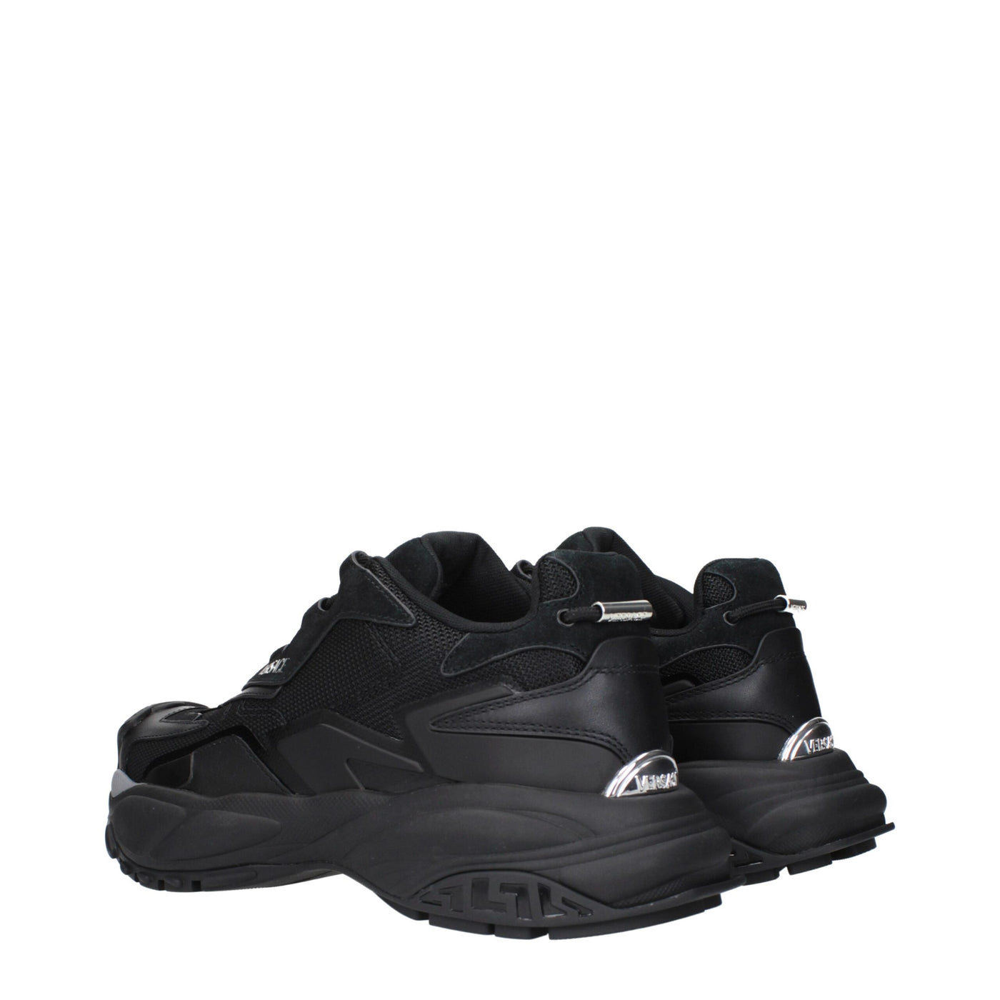 Versace Black Fabric Athletic Sneakers