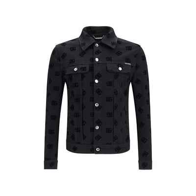 Dolce & Gabbana Jacquard-Logo Denim Jacket