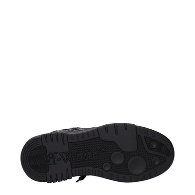 Off-White Black Leather Sneakers