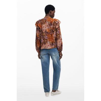 Chemise femme en viscose orange Desigual