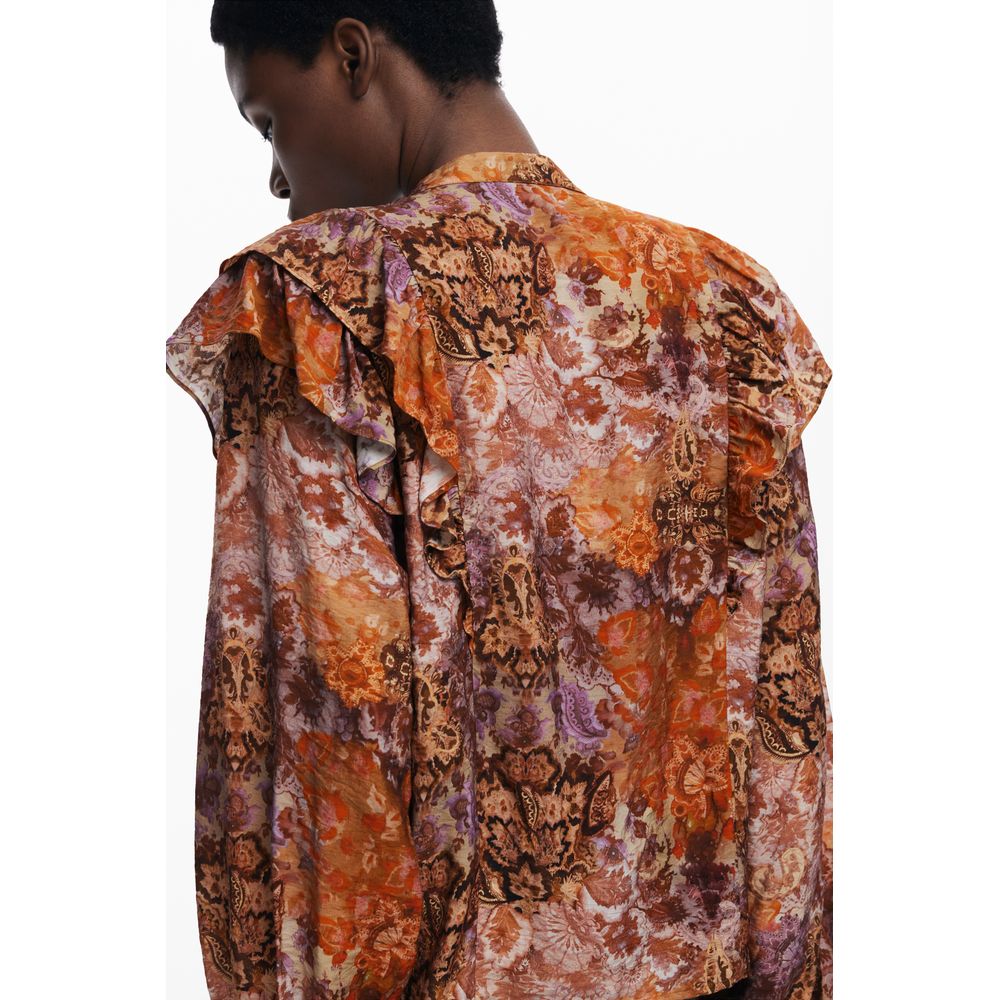 Chemise femme en viscose orange Desigual