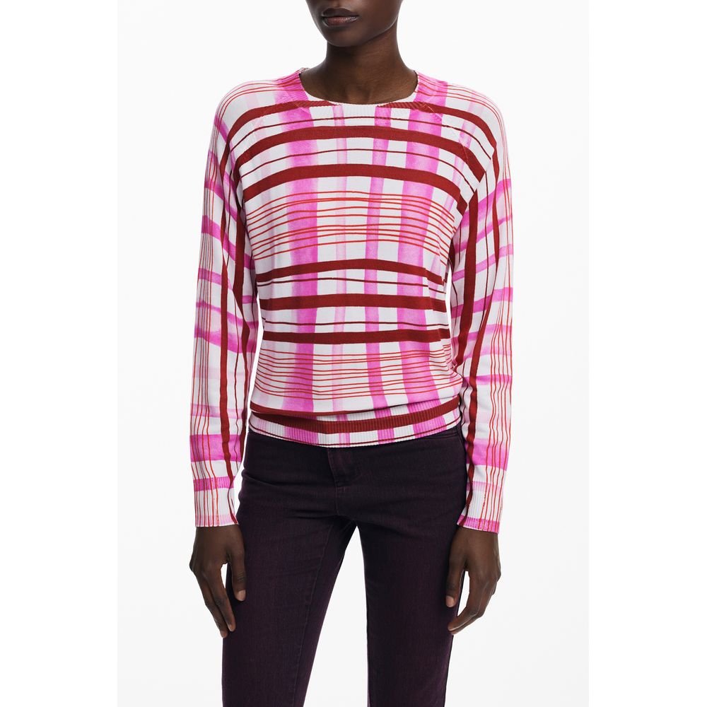 Pull Desigual en viscose rose pour femme