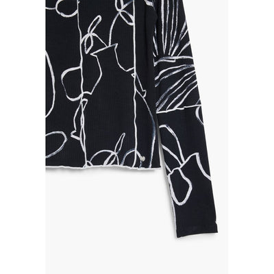 T-shirt femme Desigual en élasthan noir