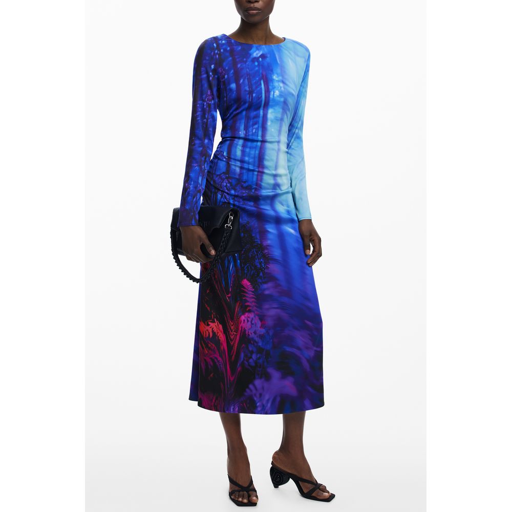 Robe femme en viscose bleue Desigual