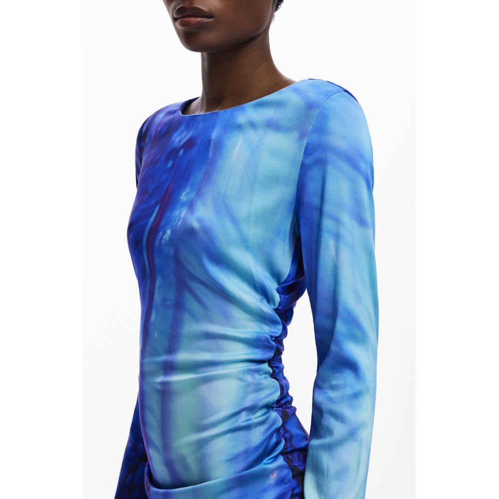 Robe femme en viscose bleue Desigual