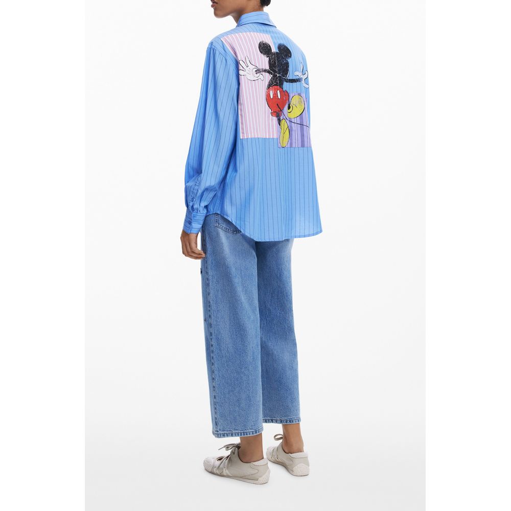 Chemise femme en coton bleu Desigual