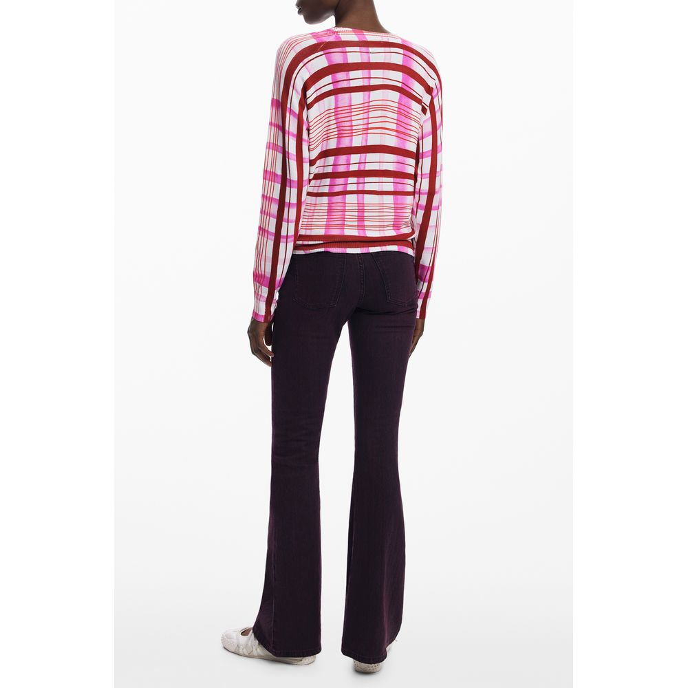 Pull Desigual en viscose rose pour femme
