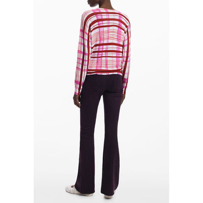 Pull Desigual en viscose rose pour femme
