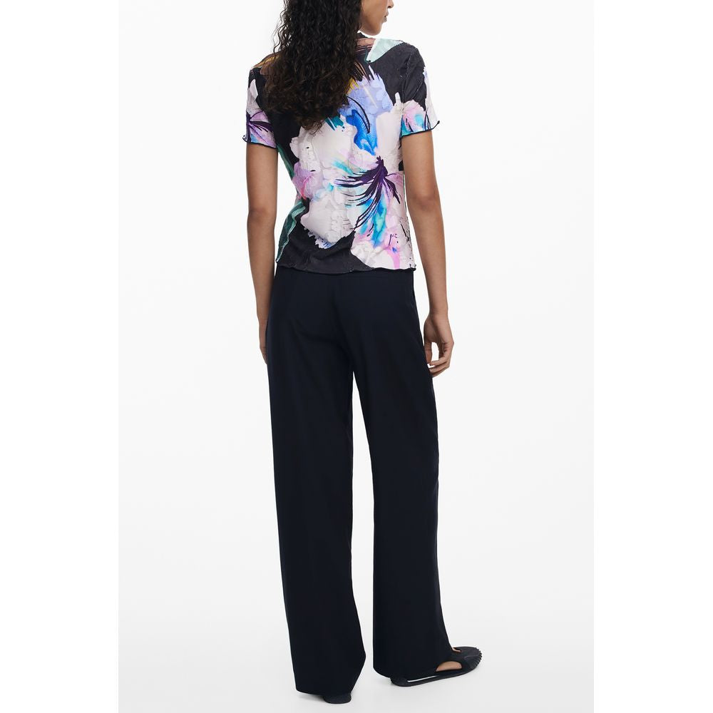 T-shirt femme Desigual en polyester noir