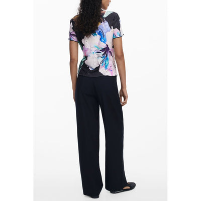 T-shirt femme Desigual en polyester noir
