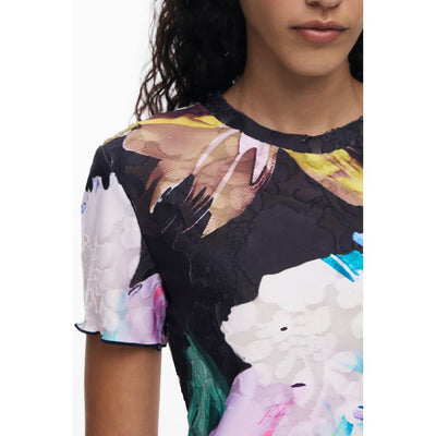 T-shirt femme Desigual en polyester noir