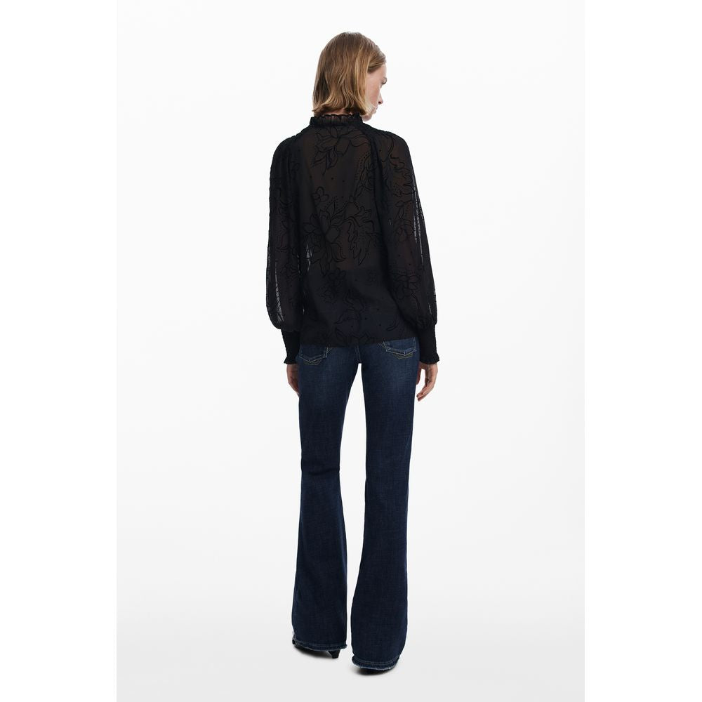 Blouse femme en polyester noir Desigual