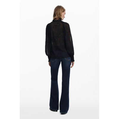 Blouse femme en polyester noir Desigual