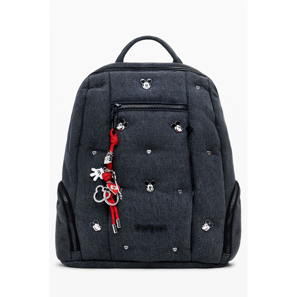 Sac à dos femme en polyester gris Desigual