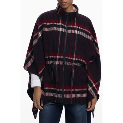 Poncho femme en polyester noir Desigual