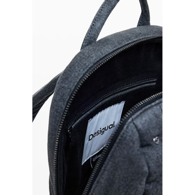 Sac à dos femme en polyester gris Desigual