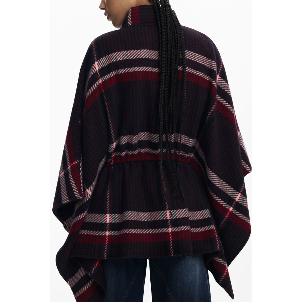 Poncho femme en polyester noir Desigual