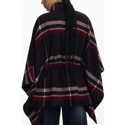 Poncho femme en polyester noir Desigual