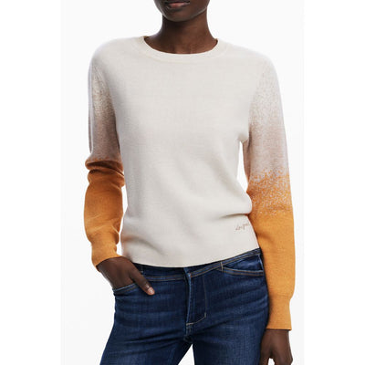 Pull en laine beige Desigual pour femme