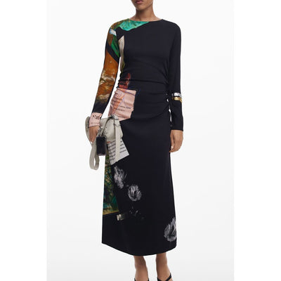 Robe Desigual en viscose noire pour femme