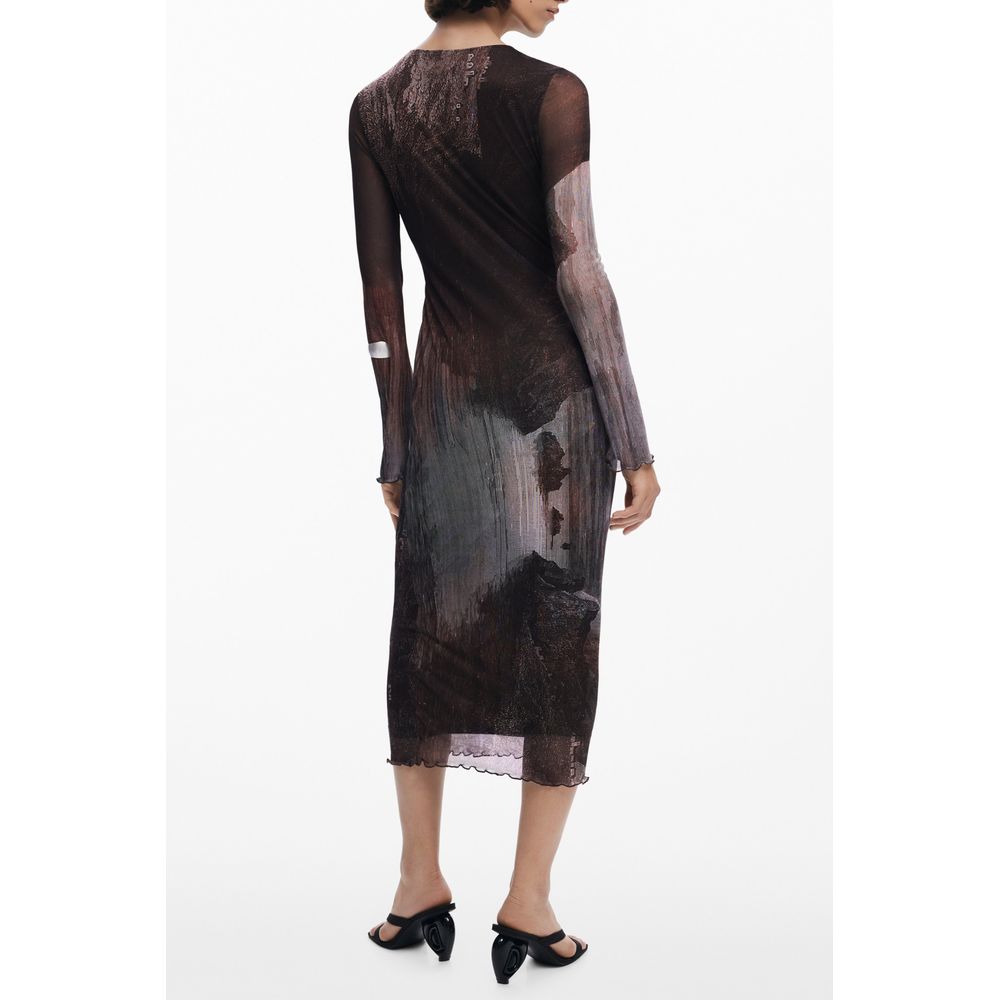 Robe femme en polyester marron Desigual