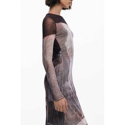 Robe femme en polyester marron Desigual