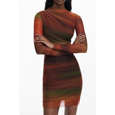 Robe femme en polyester orange Desigual