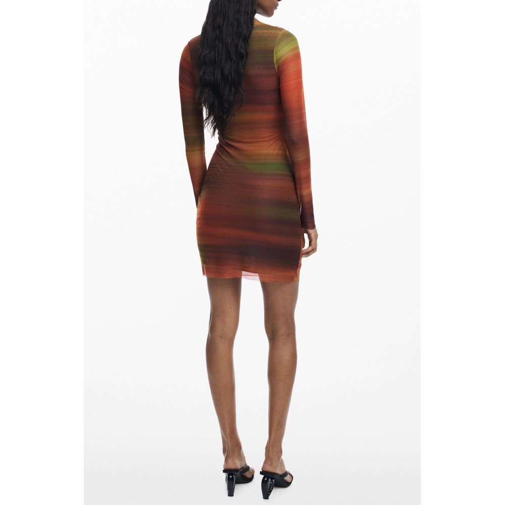 Robe femme en polyester orange Desigual