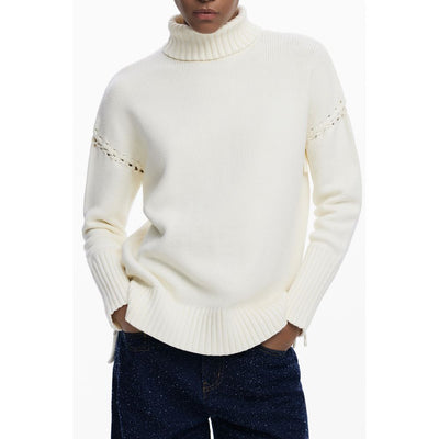 Pull en coton blanc pour femme Desigual