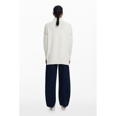 Pull en coton blanc pour femme Desigual