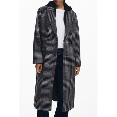Manteau en laine grise Desigual pour femme