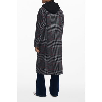 Manteau en laine grise Desigual pour femme