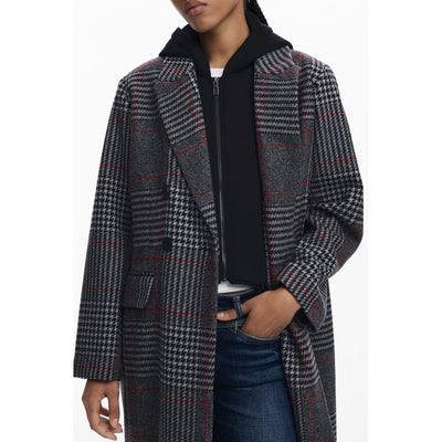 Manteau en laine grise Desigual pour femme