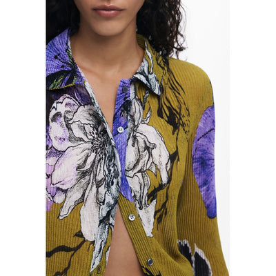 Chemise femme en polyester vert Desigual
